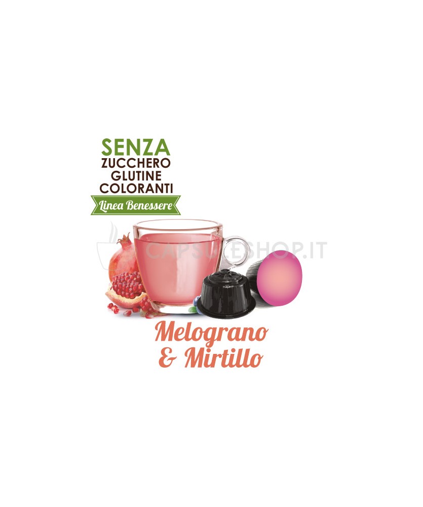 capsule compatibili dolce gusto foodness linea benessere melograno e mirtillo