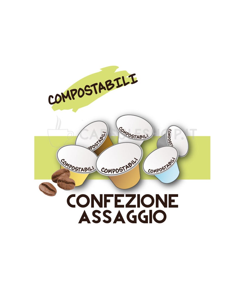 Confezione assaggio compostabili per nespresso